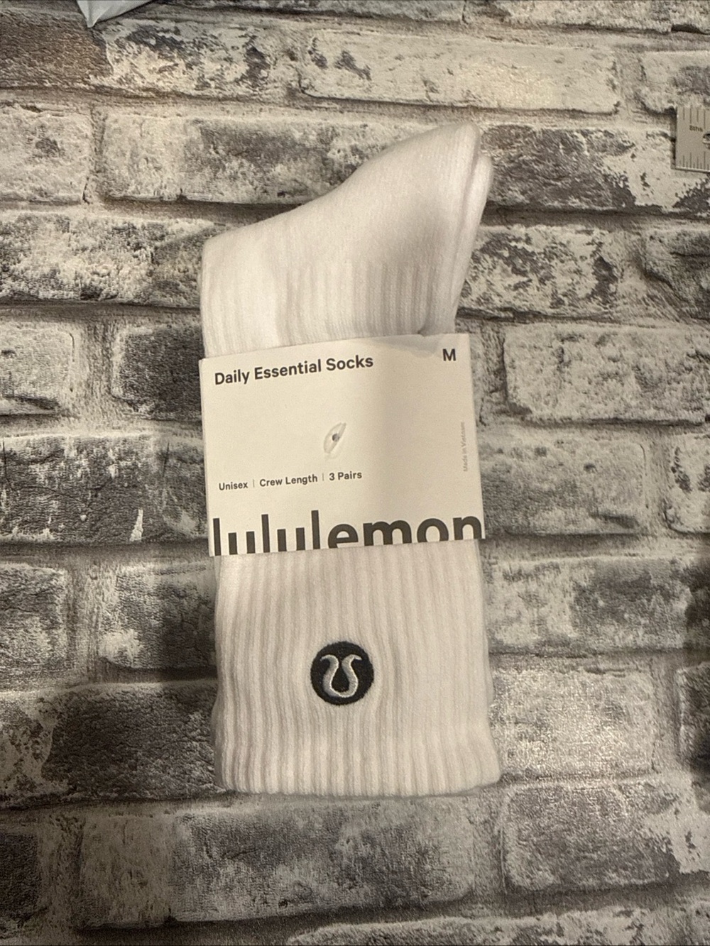 lululemon athletica White Daily Essential Crew Socks - Ribbed Crew (3 Pairs)